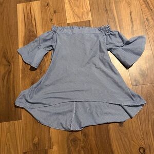 Blue and white checkered, large thyme and honey shirt